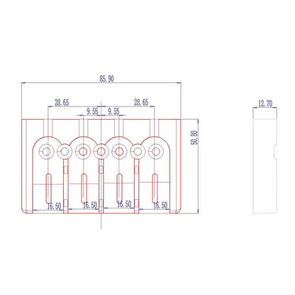 4 String  Bass Zinc Alloy  Bridge Guyker 