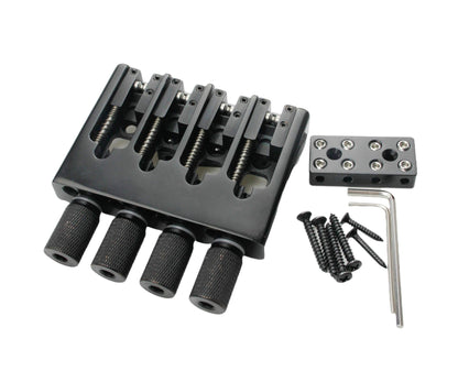 4 String Headless Bass Bridge – Slightly Adjustable Black | Guyker