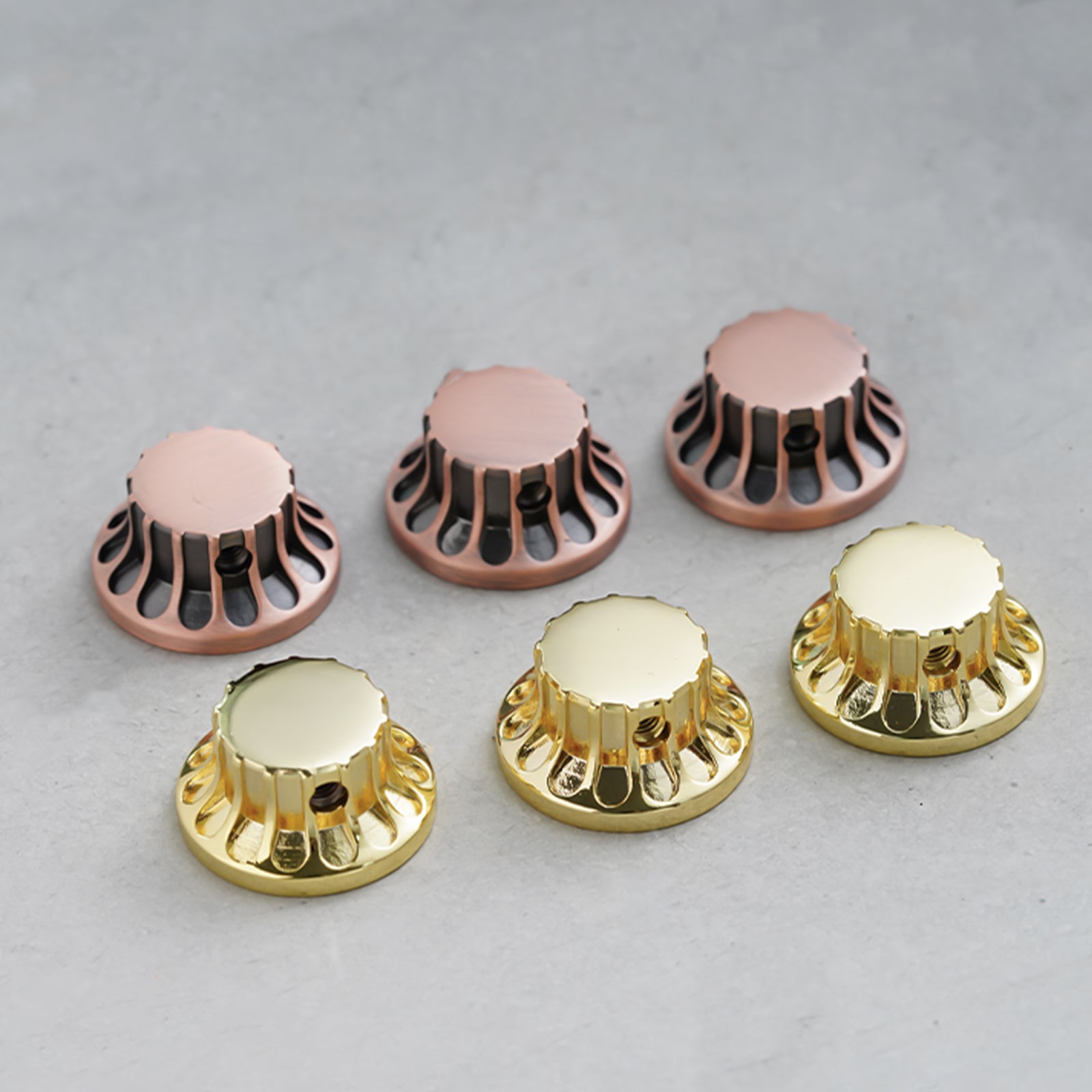 Guyker NKB-005 Potentiometer Knob Set Gold Bronze Chrome Diameter 6MM