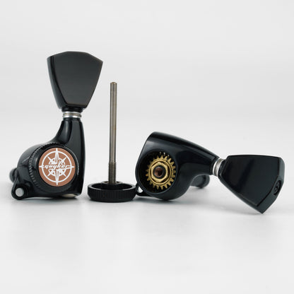 Guyker GK-510D4SP Locking Tuners with 1:21 Gear Ratio for LP and SG Electric Guitars