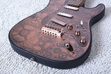 Guyker Full Size Electric Guitar 6 String Solid Body F-ST Strat Style - Right Handed Tuners, SSS Pickups, Potentiometer Knobs, for Beginner Intermediate & Pro Players(Ancient Bronze, Gear Surface)