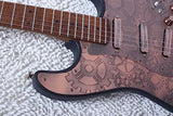 Guyker Full Size Electric Guitar 6 String Solid Body F-ST Strat Style - Right Handed Tuners, SSS Pickups, Potentiometer Knobs, for Beginner Intermediate & Pro Players(Ancient Bronze, Gear Surface)