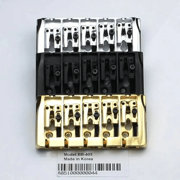 GB405 5-String  Bass Bridge  BB 405 w/Locking Zinc Saddles Dual Load 19mm