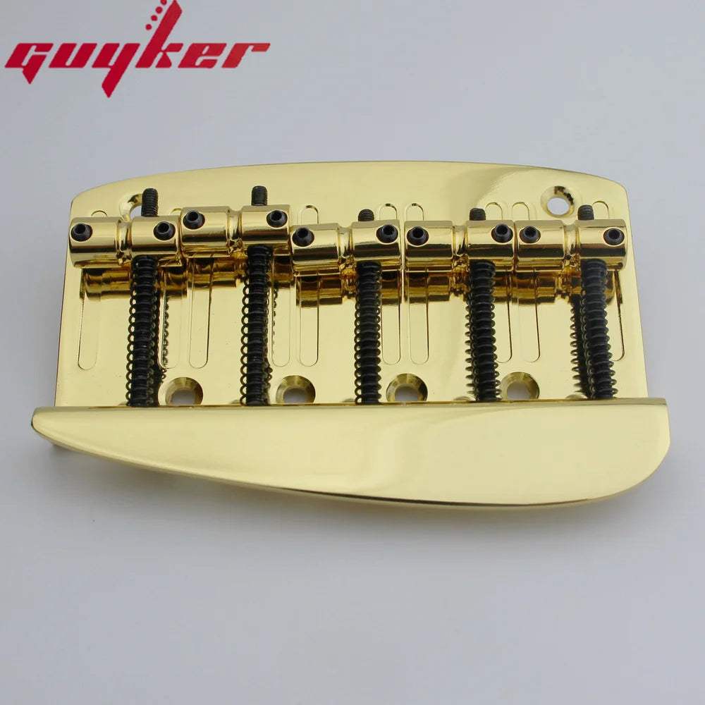 5 String Bass Bridge – Hard Tail with Brass Base | Guyker