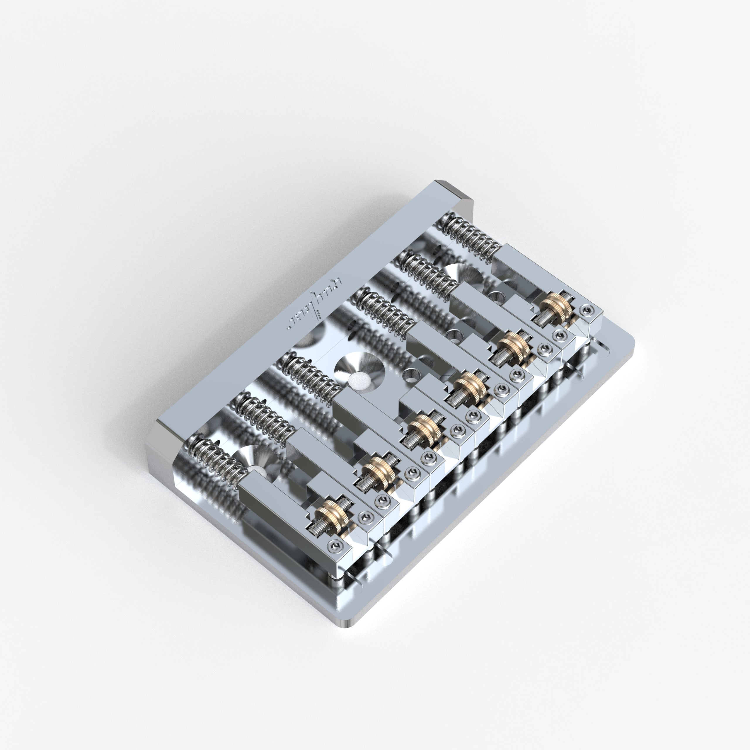 6-String Brass Roller Saddle Guitar Bridge – Zinc Alloy | Guyker