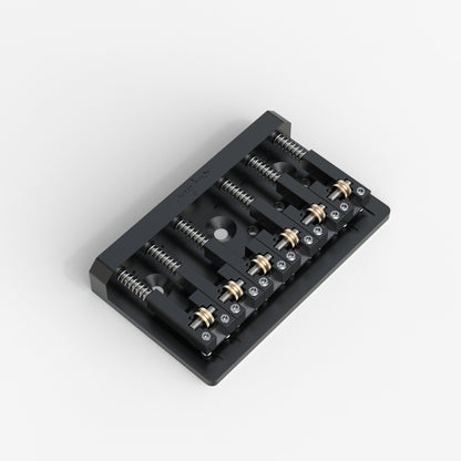 6-String Brass Roller Saddle Guitar Bridge – Zinc Alloy | Guyker