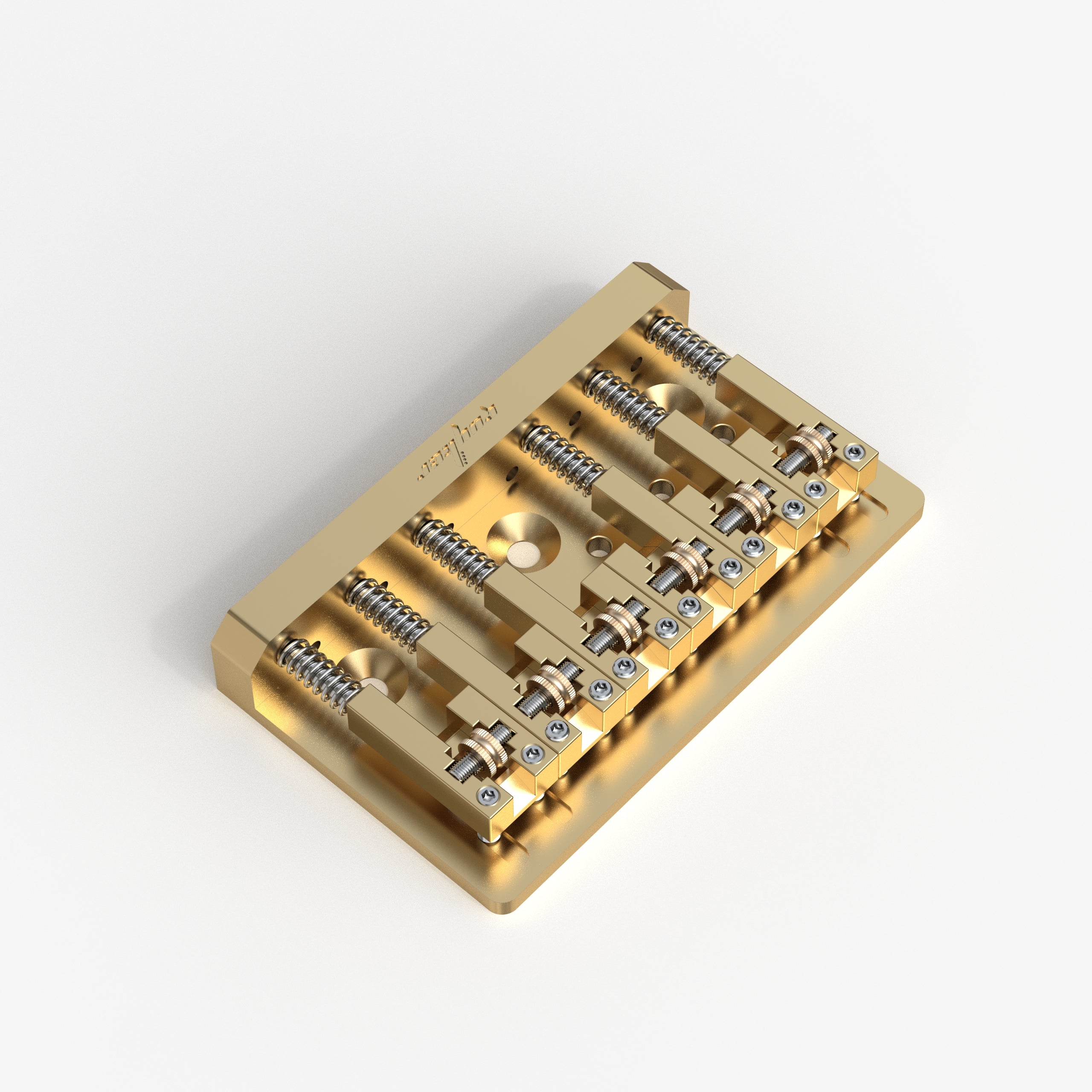 6-String Brass Roller Saddle Guitar Bridge – Zinc Alloy | Guyker