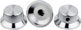 Guyker Electric Guitar Bass Control Potentiometer Knobs, Hat Top Metal Volume Knob Replacement Parts (3 Piece, Black)