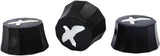 Guyker PRS Style Guitar Bass Ebony Potentiometer Control Knobs - 3PCS Speed Tone Volume Top Hat Knob Bird Pattern Surface Replacement for Electric Guitar or Precision Bass
