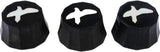 Guyker PRS Style Guitar Bass Ebony Potentiometer Control Knobs - 3PCS Speed Tone Volume Top Hat Knob Bird Pattern Surface Replacement for Electric Guitar or Precision Bass