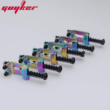 6個入りカメレオントレモロブリッジ曲げステンレス製サドルシステム10.8MM ST TLエレキギターレインボー交換用