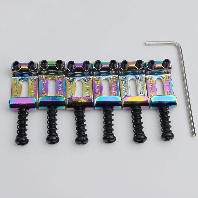 6Pcs Chameleon Tremolo Bridge Bent Steel Saddles System 10.8MM Replac