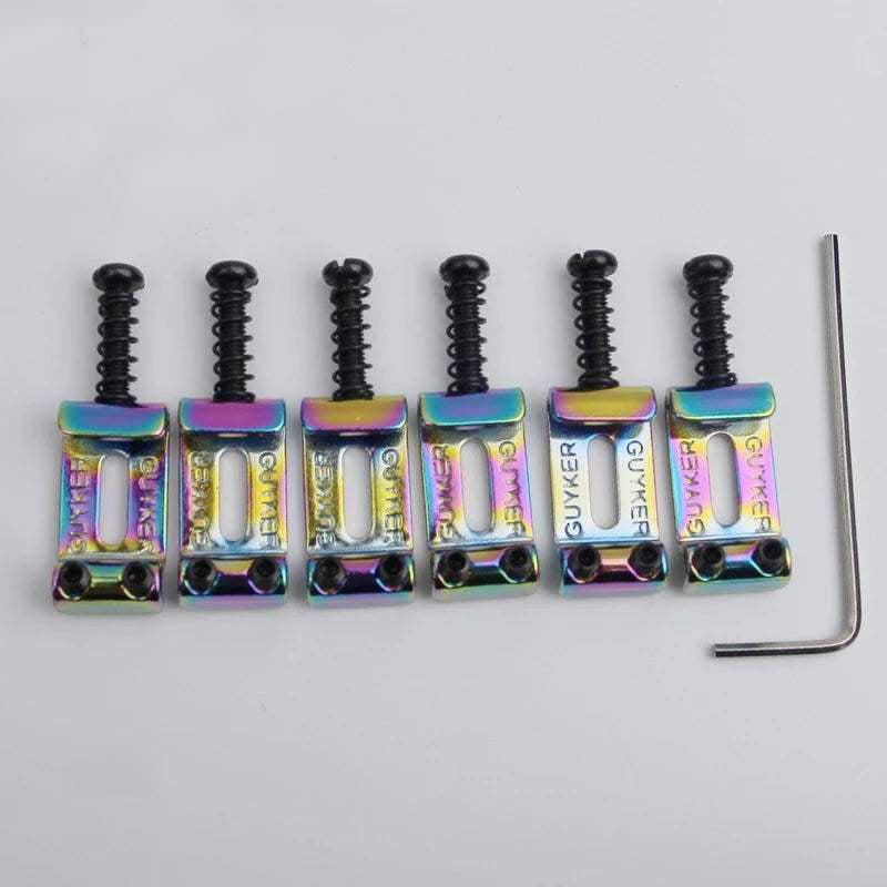 6Pcs Chameleon Tremolo Bridge Bent Steel Saddles System 10.8MM Replac