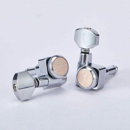 6R Inline Guitar Locking Tuners No Screw Design 1:18 Gear Guyker 