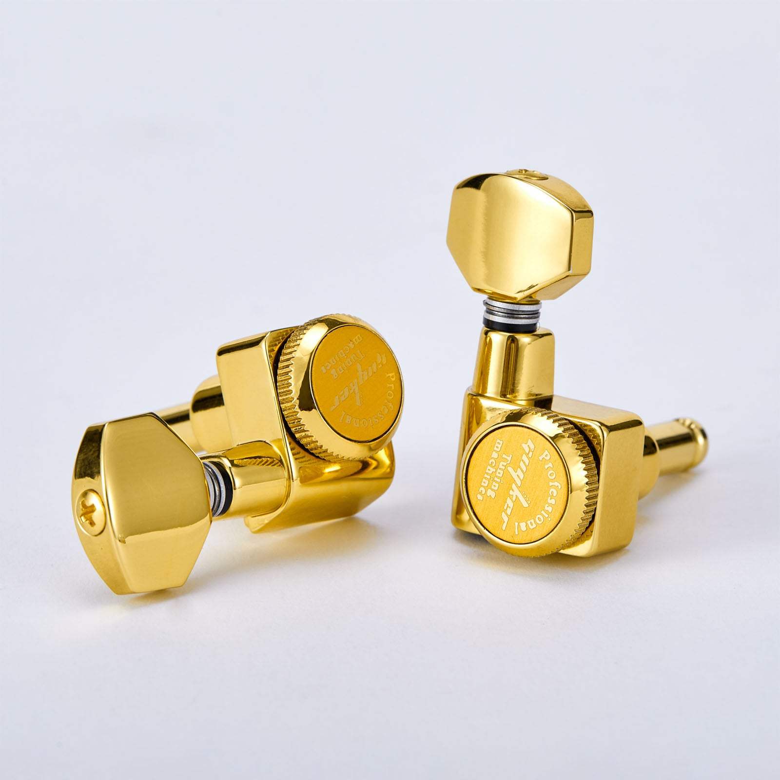 6R Inline Guitar Locking Tuners No Screw Design 1:18 Gear Guyker 