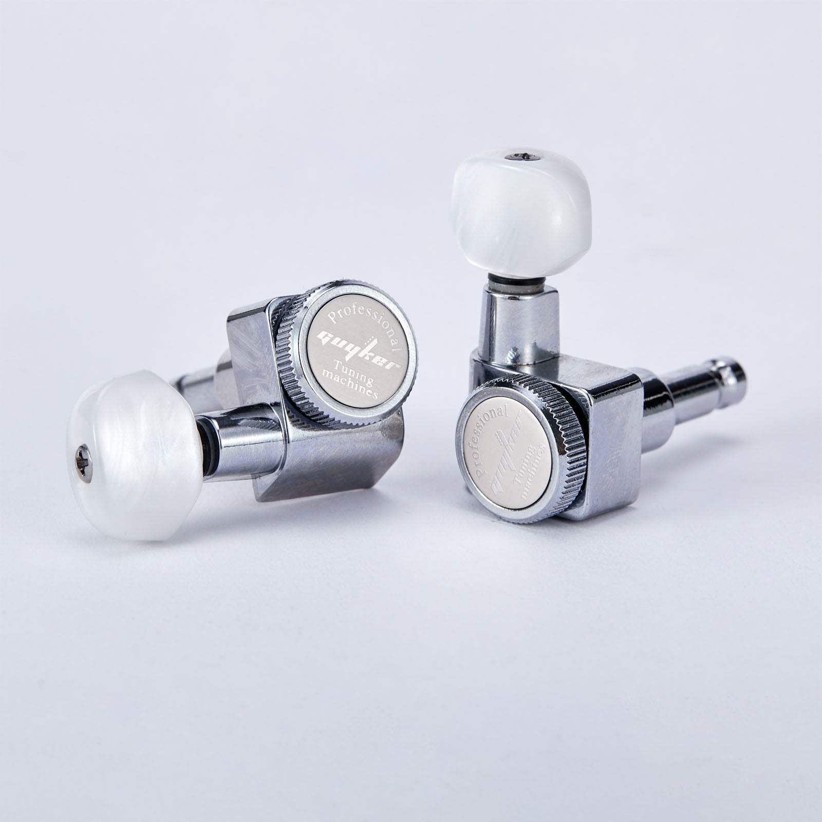 6R Inline Guitar Locking Tuners No Screw Design 1:18 Gear Guyker 