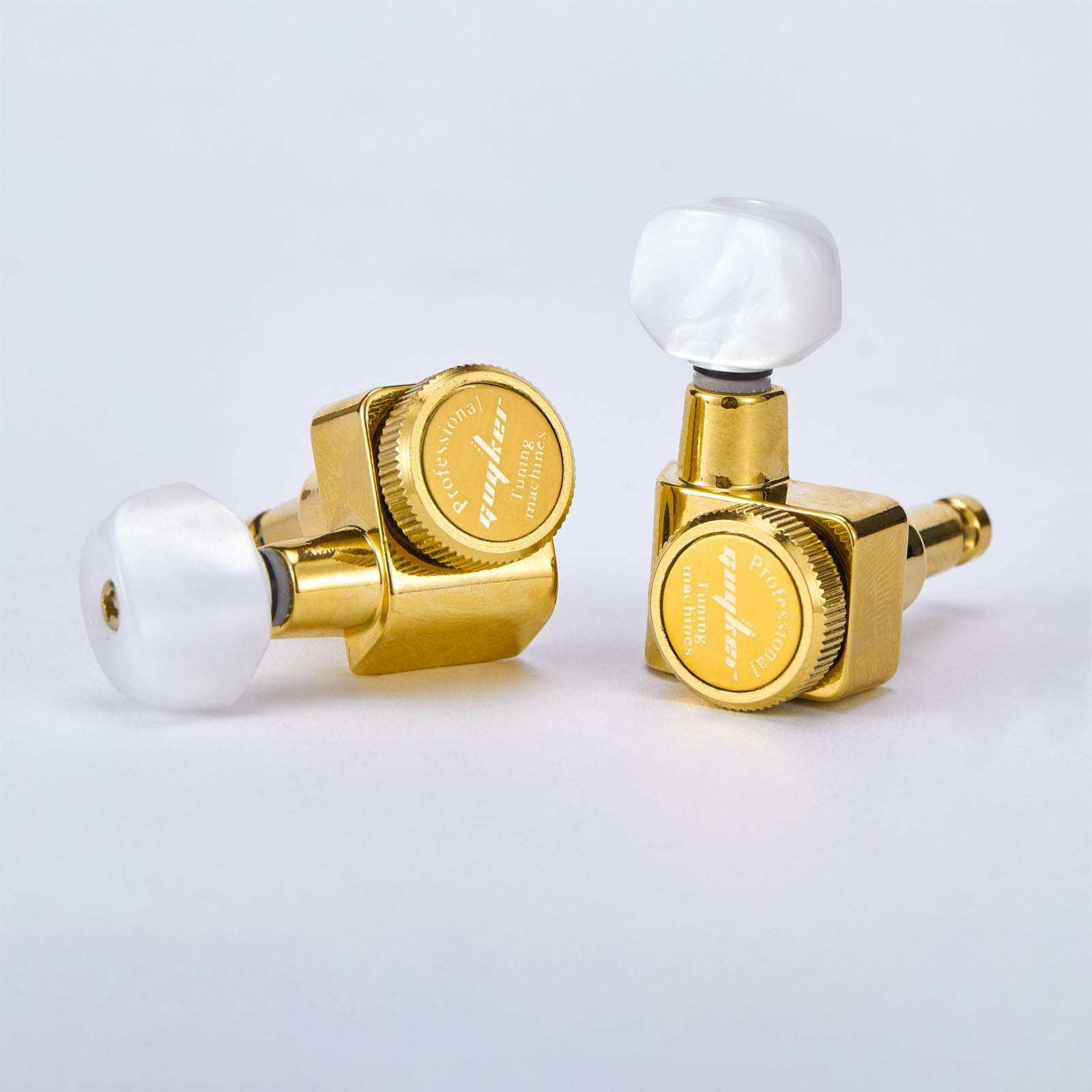 6R Inline Guitar Locking Tuners No Screw Design 1:18 Gear Guyker 