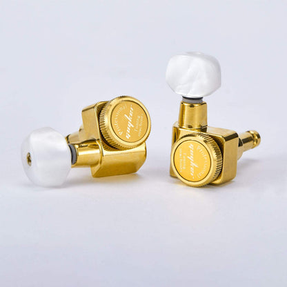 6R Inline Guitar Locking Tuners No Screw Design 1:18 Gear Guyker 