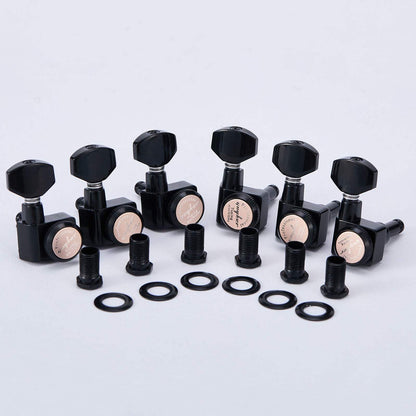 6R Inline Guitar Locking Tuners No Screw Design 1:18 Gear Guyker 