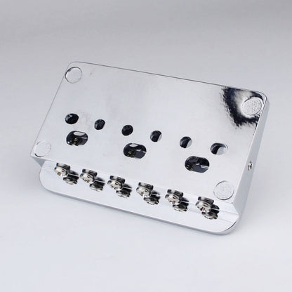 6 String Adjustable Guitar Bridge – 10.5mm Spacing, Copper Saddles & Zinc Block | Guyker