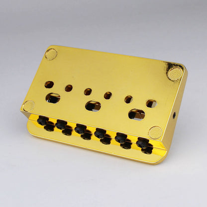 6 String Adjustable Guitar Bridge – 10.5mm Spacing, Copper Saddles & Zinc Block | Guyker