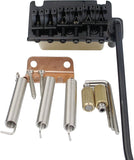 Guyker Non-locking 2 Point Guitar Tremolo Bridge with Tremolo System Saddle and Full Size Brass Block CNC Machine Replacement Part (Chrome, GG510)