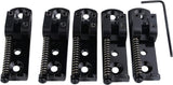 Guyker Vintage Machined Adjustable Stainless Steel Saddle Metal Plate Single Bass Bridge (1 Piece, Black)