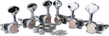 Guyker Guitar Locking Tuners (3L + 3R Handed) - 1:16 Open Gear Vintage Tuning Key Pegs Machine Heads with Butterbean Knobs Replacement for 6 String Classical Electric or Acoustic Guitars - chrome