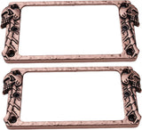Guyker Metal Flat Humbucker Cover, Pickup Mounting Ring Set - Bridge Neck Pickups Frame Replacement Part for Electric Guitar or Precision Bass(2PCS, PR004 Chrome)