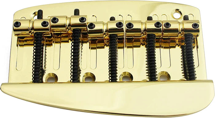 GB2013 Chrome 5 String Hard Tail Fixed Bass Brass Bridge