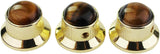Guyker Top Hat Guitar Bass Potentiometer Control Knobs with 6mm Dia. Shaft Pots - 3PCS Zinc alloy Bell Speed Tone Volume Knob Replacement Part, (Blue Turquoise Top, black)