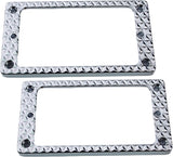Guyker Metal Flat Humbucker Cover, Pickup Mounting Ring Set - Bridge Neck Pickups Frame Replacement Part for Electric Guitar or Precision Bass(2PCS, PR004 Chrome)