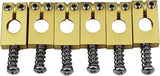 guyker 10.5mm Guitar Bridge Saddles - Copper Guitar Tremolo Bridge Saddles Compatible with PRS Electric Guitar (gold, 6 Piece)
