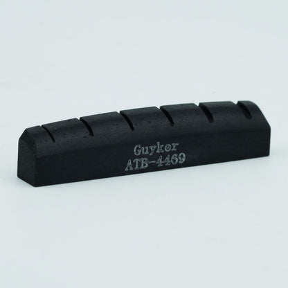 Guyker Bone Nut or Saddle Black Flat for Acoustic Guitar