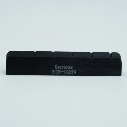 Guyker Bone Nut or Saddle Black Flat for Acoustic Guitar