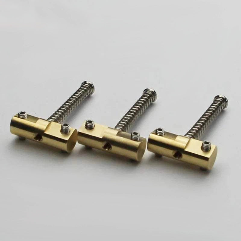 A Set Guitar Bridge Saddles (3 Pcs)  Wilkinson Guitar Bridge 10.8mm Brass Compensated Saddles for TL Replacement Part