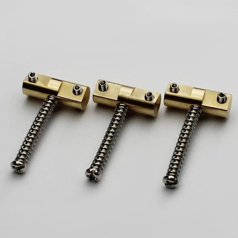 A Set Guitar Bridge Saddles (3 Pcs)  Wilkinson Guitar Bridge 10.8mm Brass Compensated Saddles for TL Replacement Part