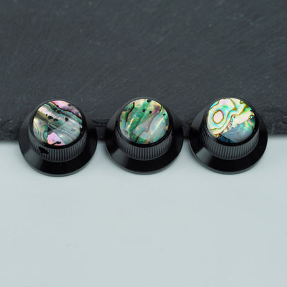 Abalone Shell Metal Control Knobs Dia. 6.3mm for Electric Guitar & Bass | Guyker