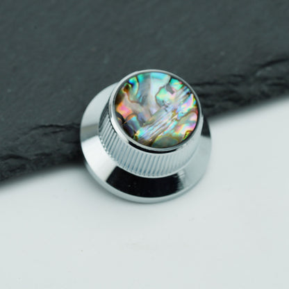 Abalone Shell Metal Control Knobs Dia. 6.3mm for Electric Guitar & Bass | Guyker