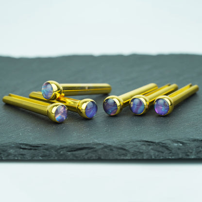 Acoustic Guitar Bridge Pins – Blue-Violet Galaxy Inlays | Guyker