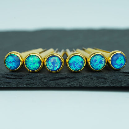 Acoustic Guitar Bridge Pins Blue Sparkle Inlay | Guyker