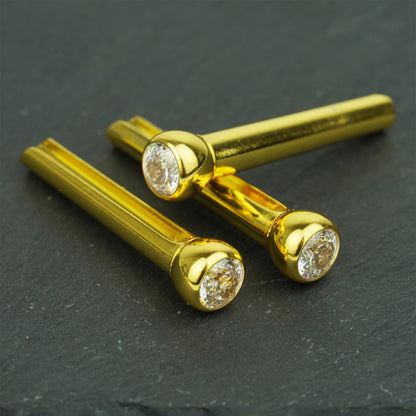 Acoustic Guitar Bridge Pins – Clear Diamond Inlays | Guyker