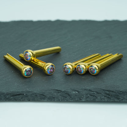 Acoustic Guitar Bridge Pins – Colored Diamond Inlays | Guyker
