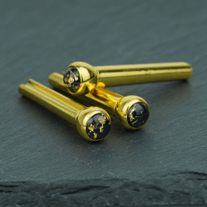 Acoustic Guitar Bridge Pins – Gold Foil Inlays | Guyker