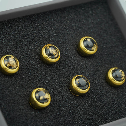 Acoustic Guitar Bridge Pins – Gold Foil Inlays | Guyker