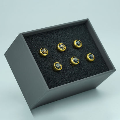 Acoustic Guitar Bridge Pins – Gold Foil Inlays | Guyker