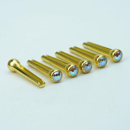 Acoustic Guitar Bridge Pins – Pink Diamond Inlays | Guyker
