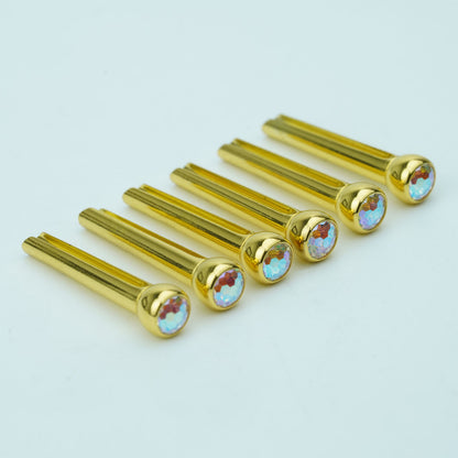 Acoustic Guitar Bridge Pins – Pink Diamond Inlays | Guyker