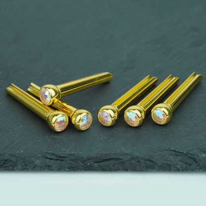 Acoustic Guitar Bridge Pins – Pink Diamond Inlays | Guyker