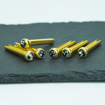 Acoustic Guitar Bridge Pins – Silver Foil Inlays | Guyker